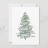 Hand Drawn Evergreen Tree Mitteilungskarte (Vorderseite)