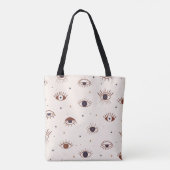 Hand Drawn Eyes Mystical Seamless Pattern. Evil Ey Tasche (Rückseite)