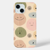 Hand-drawn Facial Expressions Seamless Pattern Case-Mate iPhone Hülle (Rückseite)