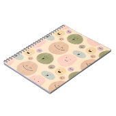 Hand-drawn Facial Expressions Seamless Pattern Notizblock (Linke Seite)