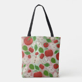 Hand Drawn Fall Apple Pattern Tote Bag Tasche (Rückseite)