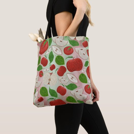 Hand Drawn Fall Apple Pattern Tote Bag Tasche (Von Nahem)