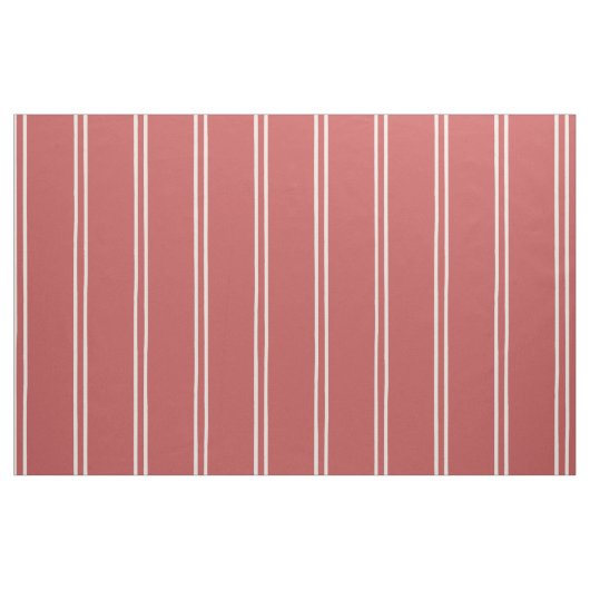 Hand Drawn Farmhouse Stripes | Faded Rust Red Stoff (Fat Quarter (45,7 x 55,9 cm))
