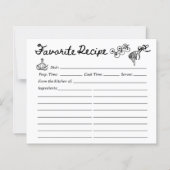 Hand Drawn Favorite Recipe Card (Vorderseite)