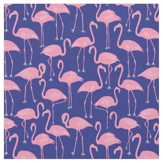 Hand-Drawn Flamingo | Tropical Sewing & Quilting Stoff (Nahaufnahme)