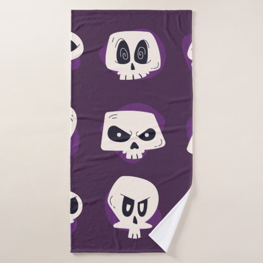 Hand drawn flat dia de muertos skulls collection s badehandtuch (Badehandtuch)