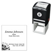 Hand-Drawn Floral Accent | Custom Business Rubber  Permastempel (Beispiel)