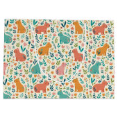 Hand Drawn Floral Capybara Large Gift Bag Große Geschenktüte (Rückseite)