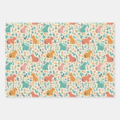 Hand Drawn Floral Capybara Wrapping Paper Sheets Geschenkpapier Set (Vorderseite 2)