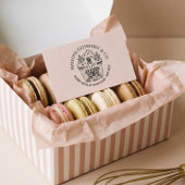 Hand Drawn Floral Cupcake Shop Bakery Business  Gummistempel