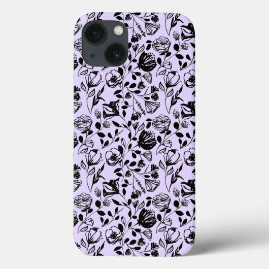 Hand Drawn Floral Lilac Fall Case-Mate iPhone Hülle (Rückseite)