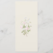 Hand Drawn Floral Summer Wedding Menu  Menükarte (Rückseite)