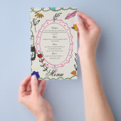 Hand Drawn Floral Whimsy Elegant Simple Menu Flyer (Handgriff)