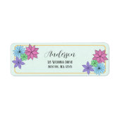 Hand-Drawn Flower Return Address Stickers (Vorne)