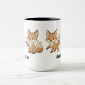 Hand Drawn Fox Custom Cute Tasse (Zentrum)