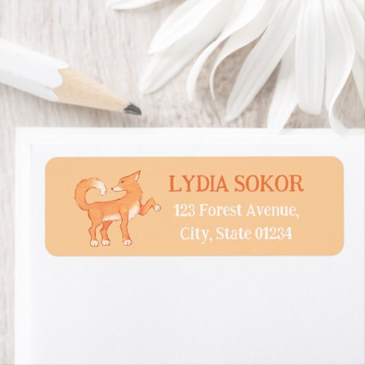 Hand Drawn Fox Custom Return Address Labels (Insitu)