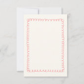 Hand Drawn French Fun Wedding QR Code RSVP Karte (Rückseite)