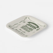 Hand Drawn Fresh Off the Market Bridal Shower Pappteller (Gewinkelt)