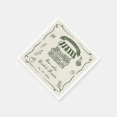 Hand Drawn Fresh Off the Market Bridal Shower Serviette (Ecke)