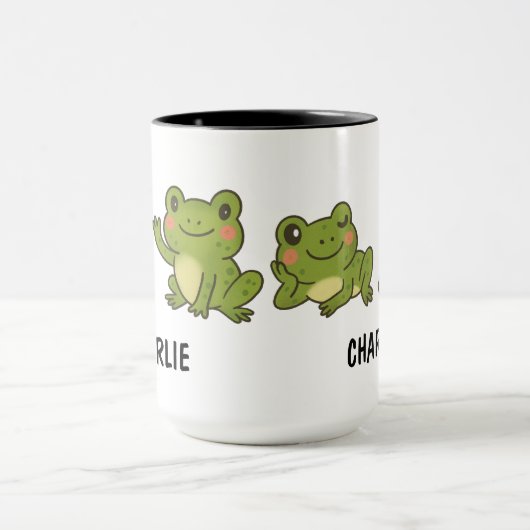 Hand Drawn Frog Custom Cute Tasse (Zentrum)