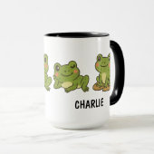 Hand Drawn Frog Custom Cute Tasse (VorderseiteRechts)