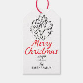 Hand Drawn frohe Weihnachten Personalisiertes Gesc Geschenkanhänger (Vorderseite)