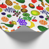 Hand Drawn Fruit Medley Pattern Geschenkpapier (Ecke)