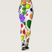 Hand Drawn Fruit Medley Pattern Leggings (Rückseite)