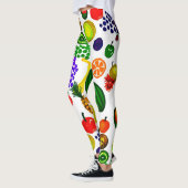 Hand Drawn Fruit Medley Pattern Leggings (Links)