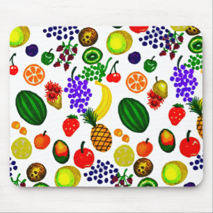 Hand Drawn Fruit Medley Pattern Mousepad