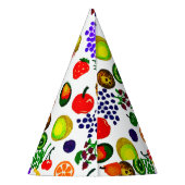 Hand Drawn Fruit Medley Pattern Partyhütchen (Rückseite)