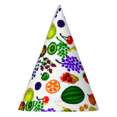 Hand Drawn Fruit Medley Pattern Partyhütchen (Links)