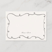 Hand Drawn Fun Bow Scribble Squiggle UAWG Wedding Begleitkarte (Rückseite)
