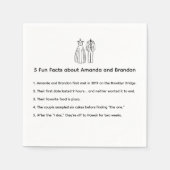 Hand Drawn Fun Facts Wedding Dress Tux Serviette (Vorderseite)