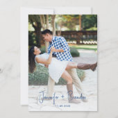 Hand Drawn Fun Französisch Save the Date Foto Einladung (Vorderseite)