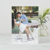 Hand Drawn Fun Französisch Save the Date Foto Einladung (Stehend Vorderseite)