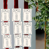 Hand drawn Funky Doodle Wedding Table Seating Einladung