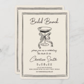 Hand Drawn Funky Handwriter Bridal Brunch Einladung (Vorne/Hinten)