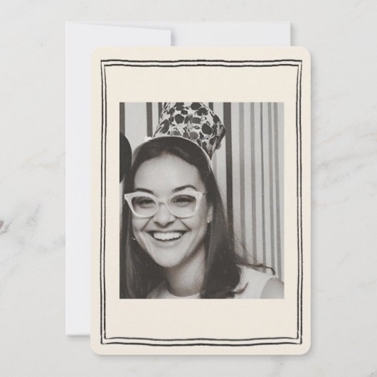 Hand Drawn Funky Handwriter Bridal Brunch Einladung (Rückseite)