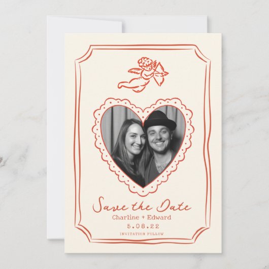 Hand Drawn Funky Handwriting Save the Date (Vorderseite)