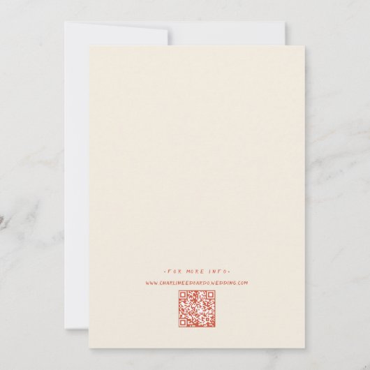 Hand Drawn Funky Handwriting Save the Date (Rückseite)