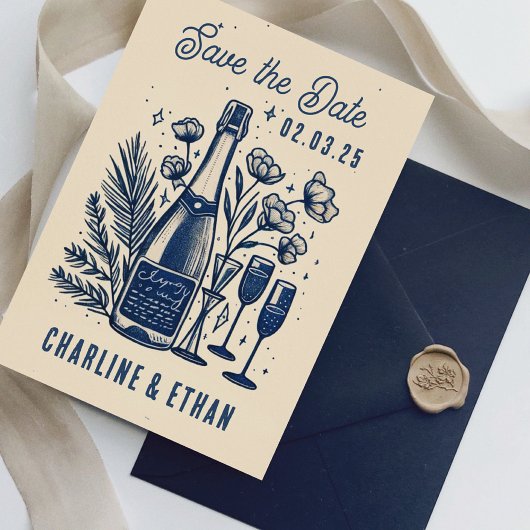 Hand Drawn Funky Handwriting Save the Date