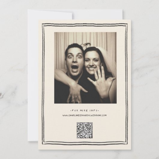 Hand Drawn Funky Handwriting Save the Date (Rückseite)