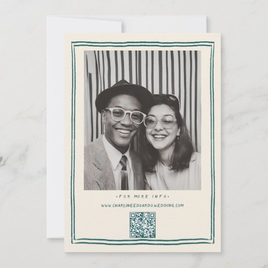 Hand Drawn Funky Handwriting Save the Date (Rückseite)