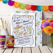 Hand Drawn Funky Mexican Fiesta Einladung