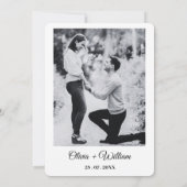 Hand Drawn Funky Whimsical Minimal Wedding FOTO Save The Date (Rückseite)