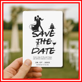 Hand Drawn Funky Whimsical Minimalistisch Wedding Save The Date