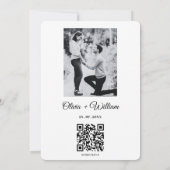 Hand Drawn Funky Whimsical QR Code Wedding FOTO Save The Date (Rückseite)