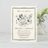 Hand Drawn Funky Zeichnend Probe Dinner Einladung (Stehend Vorderseite)