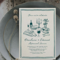 Hand Drawn Funky Zeichnend Probe Dinner